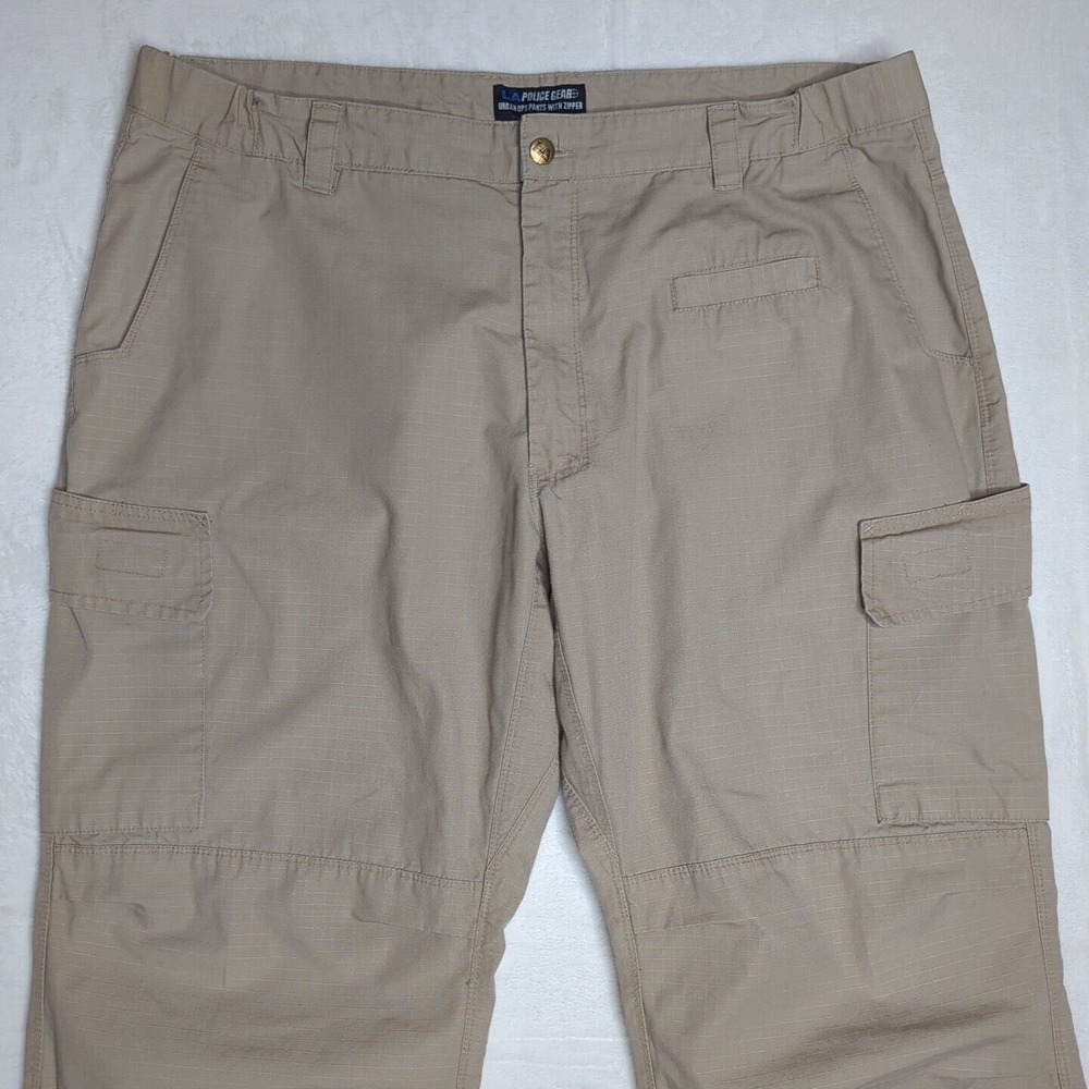 LA Police Gear Pants Mens Size 40x30 Urban Ops Tactical Khaki Cargo Pants *READ*